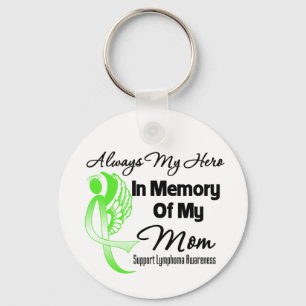Always My Hero In Memory Mum - Lymphoma Key Ring