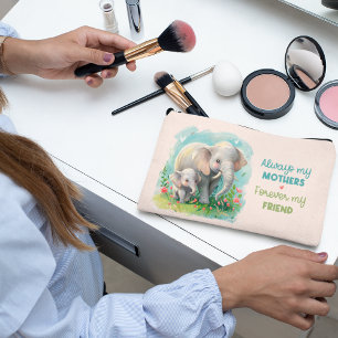 Always my Mother - Elephant Mum & Baby Pink  Accessory Pouch