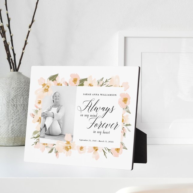 Always On My Mind Forever in My Heart Memorial Plaque (Creator Uploaded)