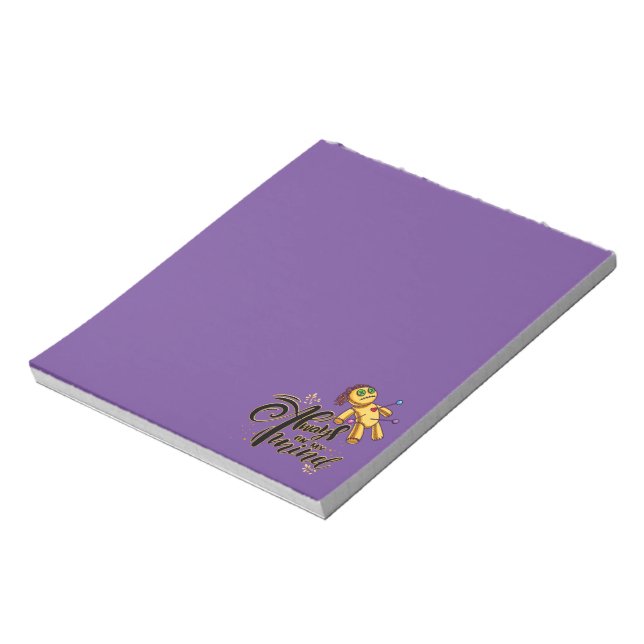 Always on My Mind Funny Halloween Voodoo Doll Notepad (Rotated)