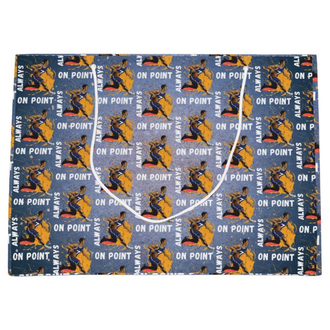 Always on Point Basketball Large Gift Bag (Front)