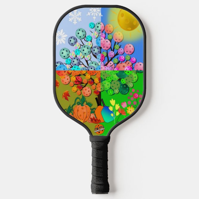 Always Pickleball Season Winter Spring Summer Fall Paddle (Front)