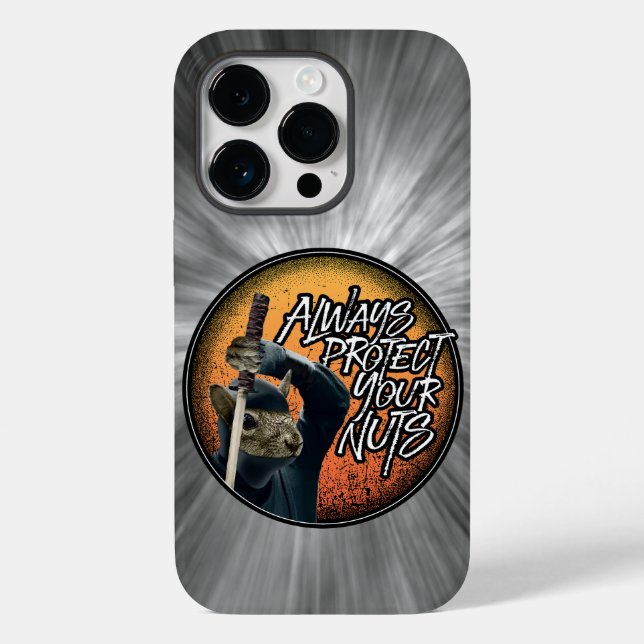Always Protect Your Nuts - funny ninja squirrel Case-Mate iPhone Case (Back)