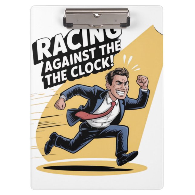 Always Racing Against the Clock Clipboard (Front)