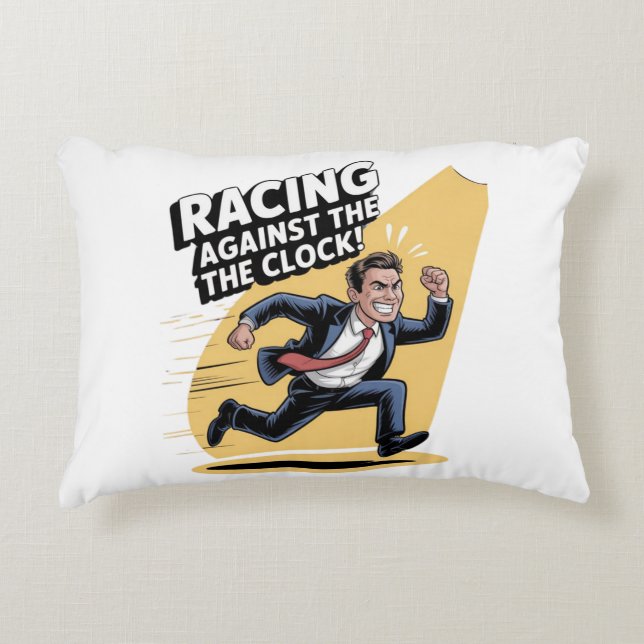 Always Racing Against the Clock Decorative Cushion (Front)