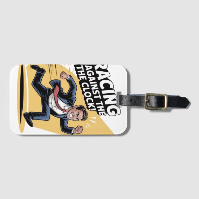 Always Racing Against the Clock Luggage Tag (Front Horizontal)