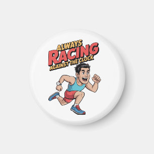 "Always Racing Against theClock" Magnet
