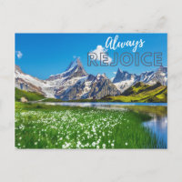 Always Rejoice Swiss Mountainside scenic view