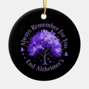 Always Remember: For You, End Alzheimer's  Ceramic Tree Decoration