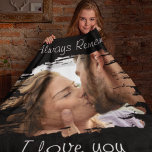 Always Remember I Love You Fleece Blanket<br><div class="desc">Say I love you with this stylish blanket, featurng a photo with a scratched out effect, text that reads 'ALWAYS REMEMBER I LOVE YOU; and personalised with their name, can be given to the one you love at valentines day or as a gift for another occassion such as birthdays, christmas...</div>