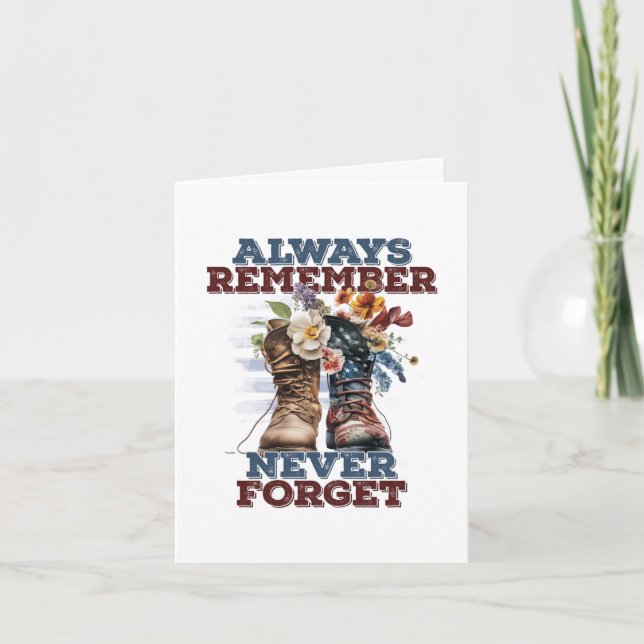 Always remember never forget memorial day 2025 card (Front)