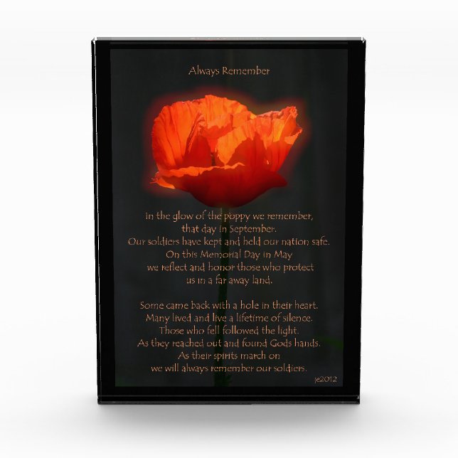 Always Remember  Photo Block (Front)