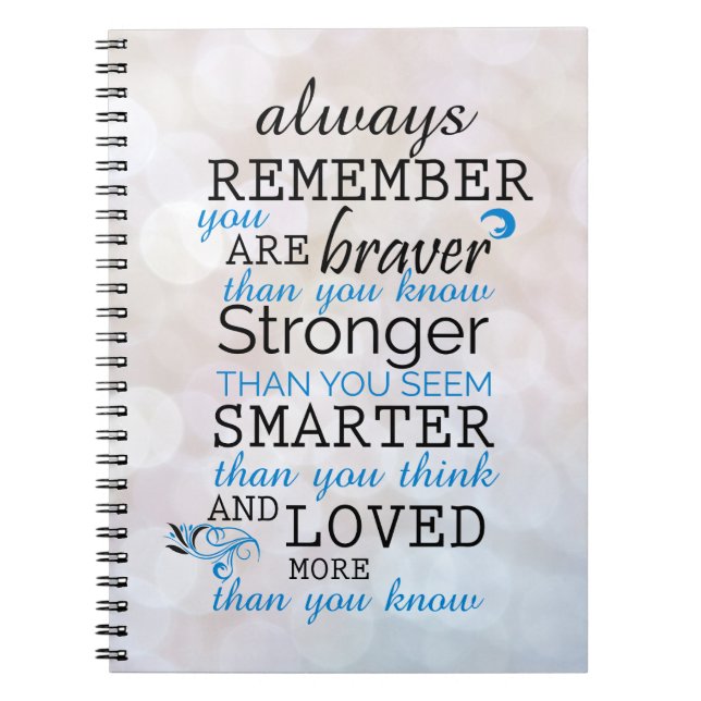 Always Remember You Are Braver Notebook (Front)