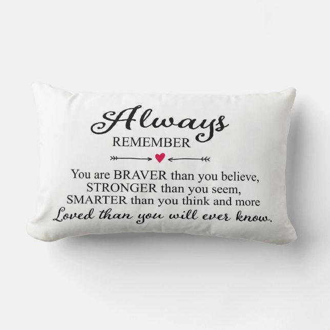 Always Remember You Are Loved Lumbar Cushion (Front)