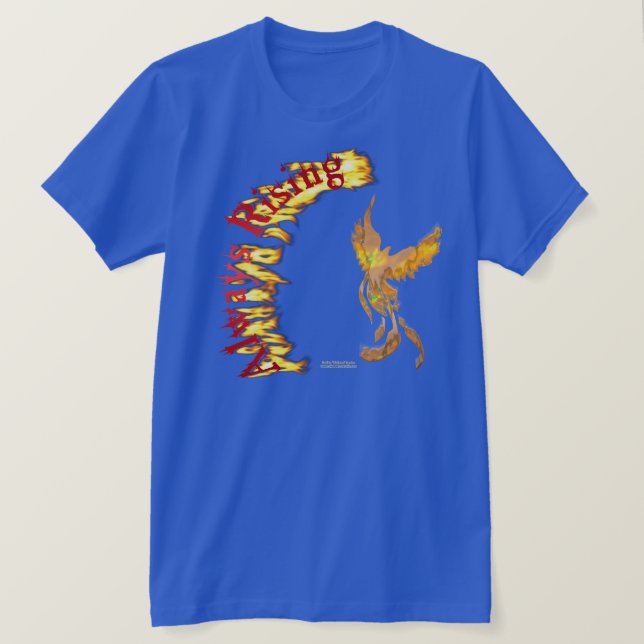 Always Rising Phoenix Men's Fitted Crew Neck Tee (Design Front)