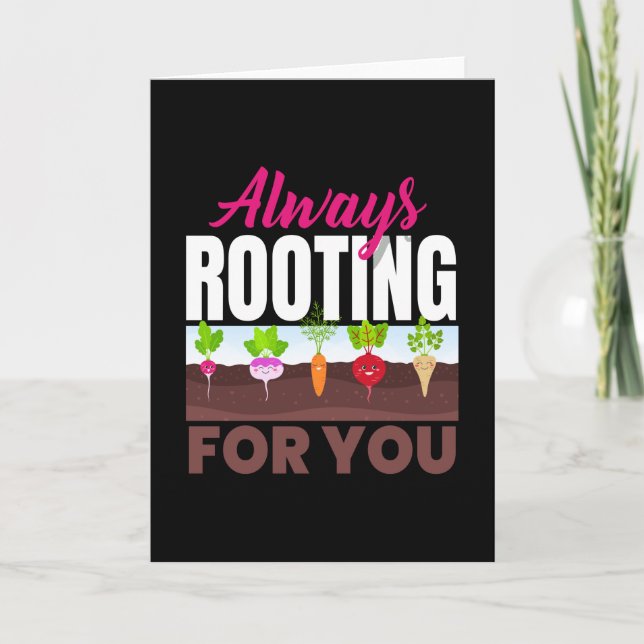 Always Rooting For You Vegan Vegans Card (Front)