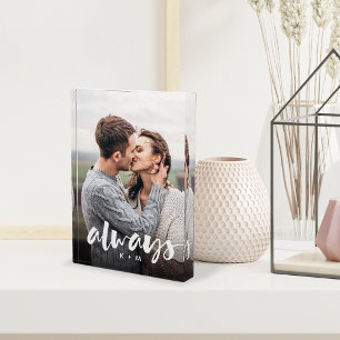 Always Script Overlay Personalised Couples Photo Block