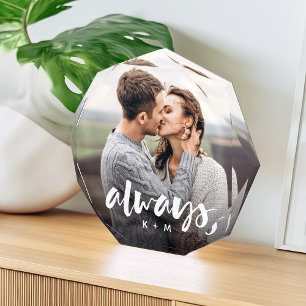 Always Script Overlay Personalised Couples Photo Block