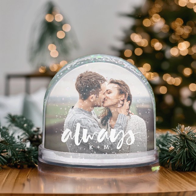 Always Script Overlay Personalised Couples Photo Snowglobe (Creator Uploaded)