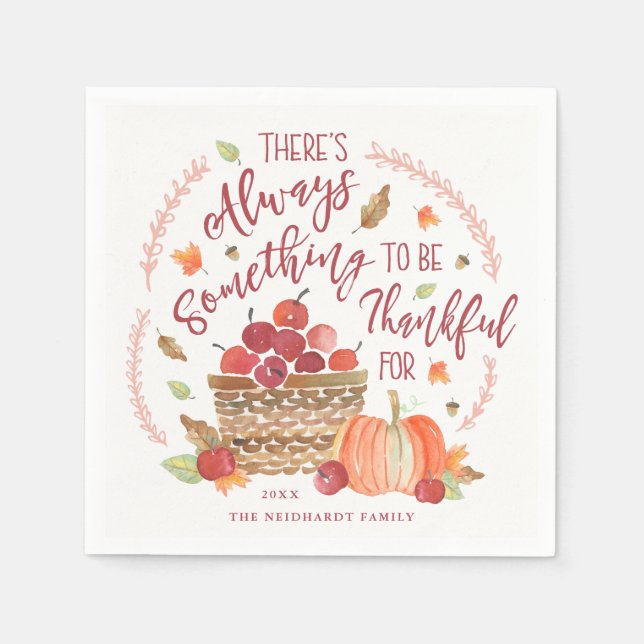 Always Something to be Thankful For | Napkins (Front)