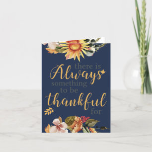 "Always something to be thankful for" Quote Holiday Card