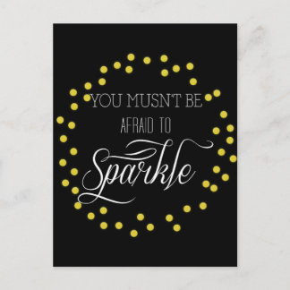 Always Sparkle Gold Modern Design Postcard