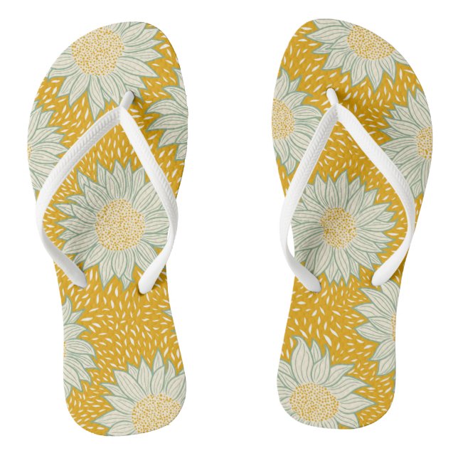 Always sunflowers yellow jandals (Footbed)