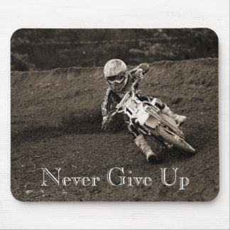 always take a handful, Never Give Up Mouse Pad