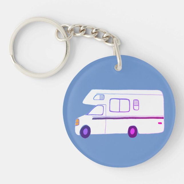 ALWAYS TAKE THE SCENIC ROUTE Motorhome Camping RV Key Ring (Front)