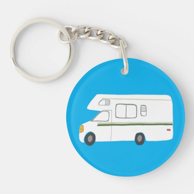 ALWAYS TAKE THE SCENIC ROUTE Motorhome Camping RV Key Ring (Front)