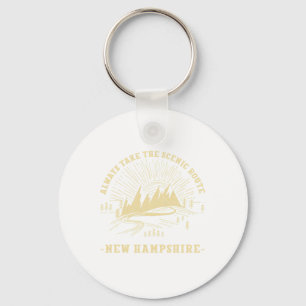 Always Take The Scenic Route New Hampshire Hiking  Key Ring