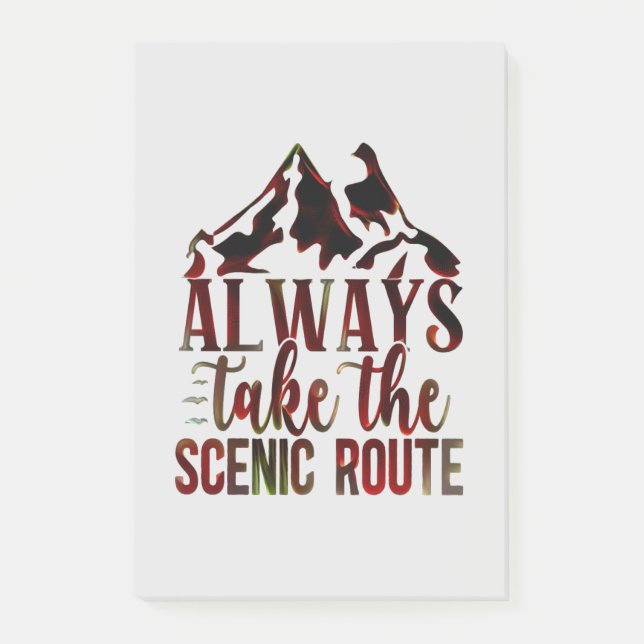 Always Take The Scenic Route. Post-it Notes (Front)