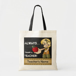 Always Thank a Teacher DIY Text Tote Bag