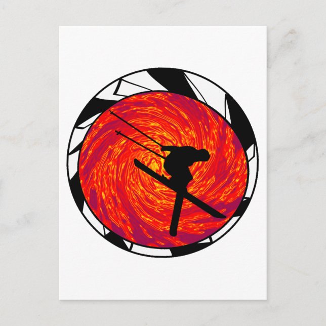 ALWAYS THINK SKIING POSTCARD (Front)