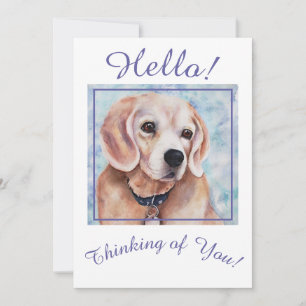 Always Thinking of You Beagle Puppy Holiday Card