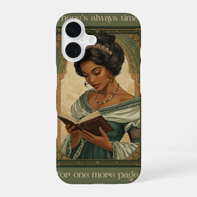 Always Time for One More Page iPhone 16 Case (Back)