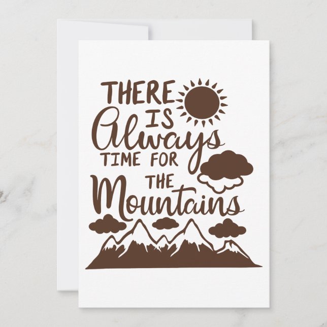 ALWAYS TIME FOR THE MOUNTAINS HOLIDAY CARD (Front)