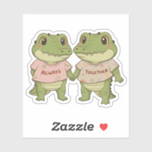 Always Together: Cute Crocodile Couple