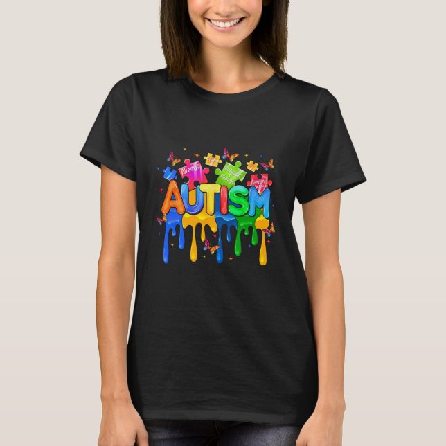Always Unique Autism Awareness Totally Intelligent T-Shirt (Front)