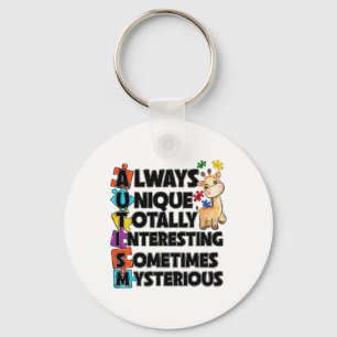 Always Unique Totally Intelligent Something Myster Key Ring