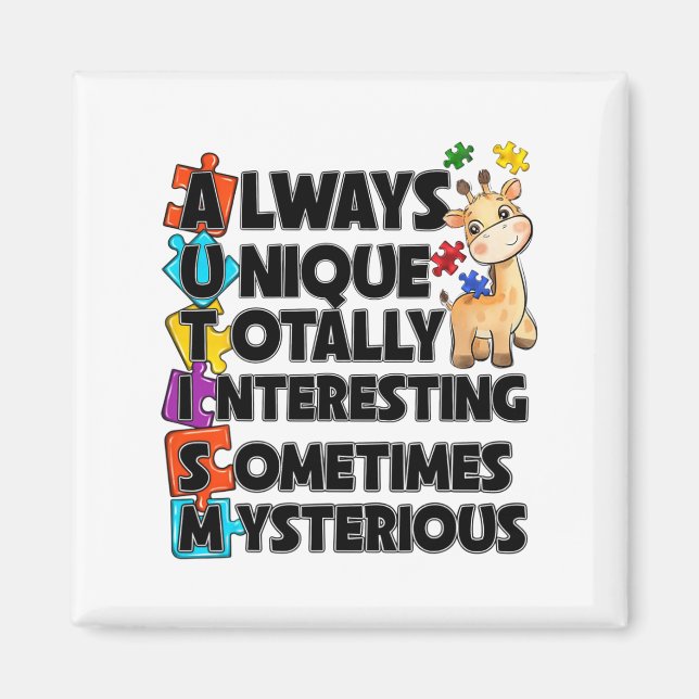 Always Unique Totally Intelligent Something Myster Magnet (Front)