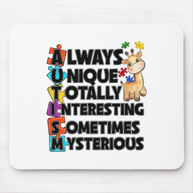 Always Unique Totally Intelligent Something Myster Mouse Pad (Front)