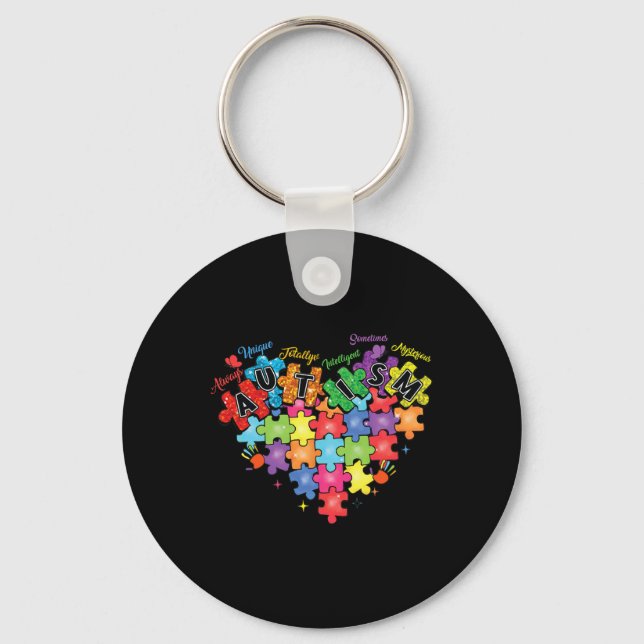 Always Unique Totally Intelligent Sometimes Myster Key Ring (Front)