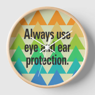 Always use eye and ear protection Spectrum Gfx Clock