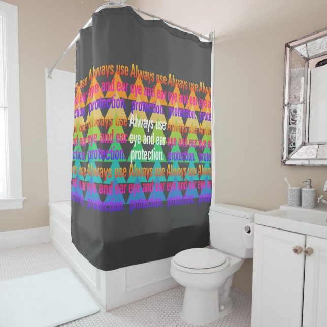 Always use eye Spectrum Rainbow Blend Shower Curtain (In Situ)