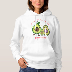Always Valentine Avocado Family – Cute Couple with Hoodie