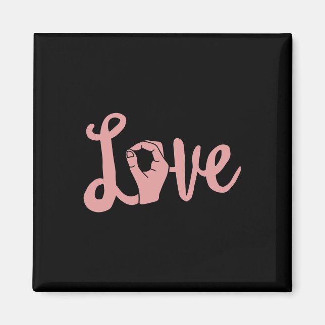 Always Wins Asl Teacher Deaf Awareness  Magnet (Front)