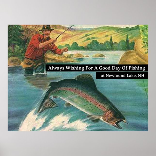 Always Wishing For a Good Day of Fishing Customise Poster (Front)