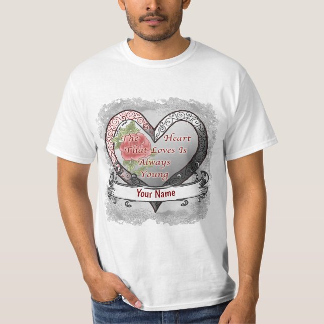 Always Young Silver Heart t-shirt (Front)