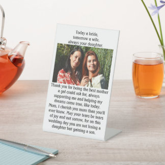 Always Your Daughter Mum Of The Bride Thank You Pedestal Sign